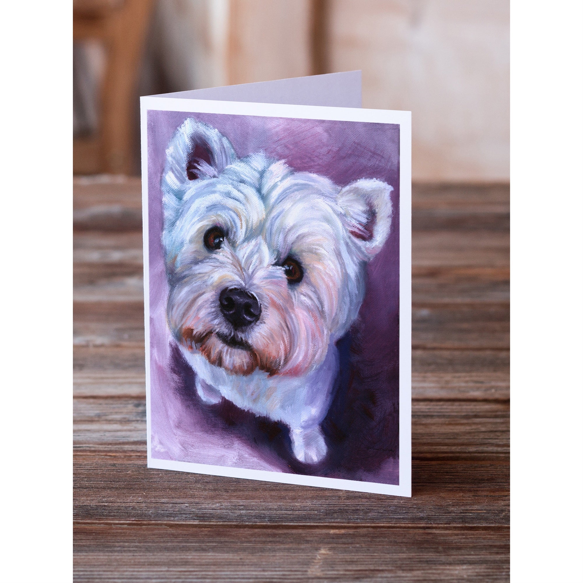 Whatsup Westie Greeting Cards And Envelopes Pack Of 8
