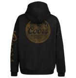 Coors Banquet Beer Double Sided with Sleeve Print Hooded Sweatshirt - Black