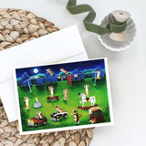 Corgi Backyard Circus Greeting Cards And Envelopes Pack Of 8