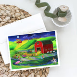 Corgi Barn Dance Greeting Cards And Envelopes Pack Of 8