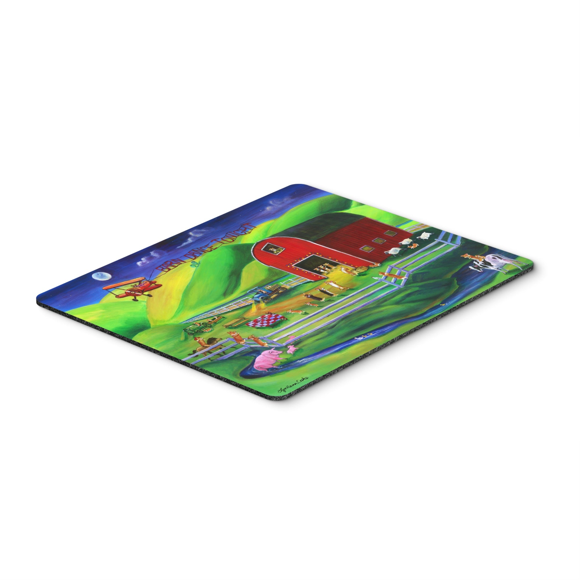 Caroline'S Treasures Corgi Barn Dance Mouse Pad, Hot Pad Or Trivet, Multicolor (7404Mp)