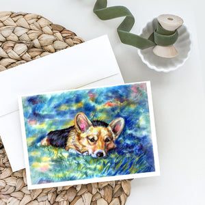 Corgi Tuckered Out Greeting Cards And Envelopes Pack Of 8