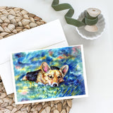 Corgi Tuckered Out Greeting Cards And Envelopes Pack Of 8