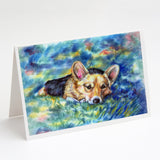 Corgi Tuckered Out Greeting Cards And Envelopes Pack Of 8