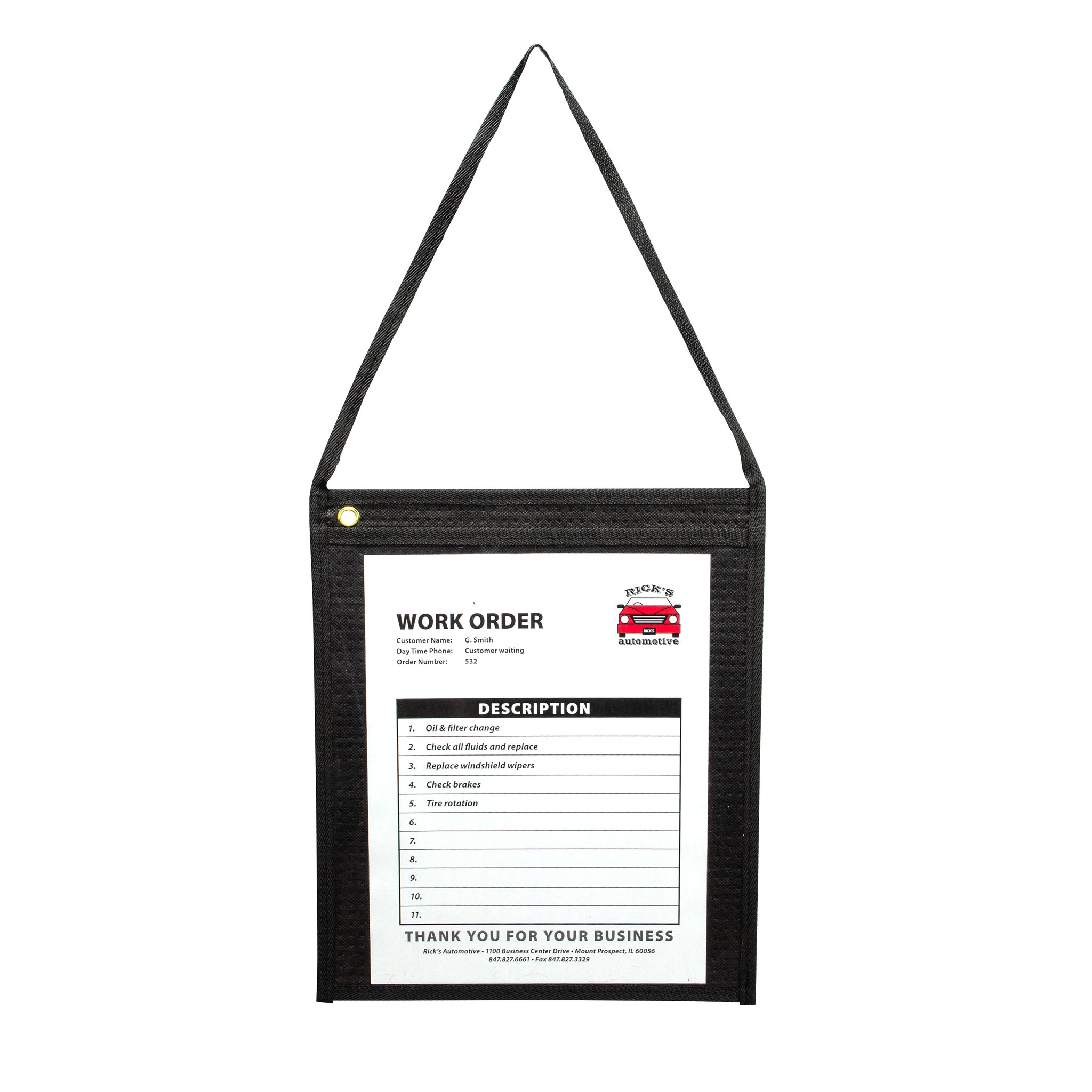 Hanging Shop Ticket Holder With Fabric Back, 9 X 12, 15/Bx, 74112