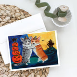Corgi Halloween Scare Greeting Cards And Envelopes Pack Of 8