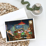 Corgi Playing Poker Greeting Cards And Envelopes Pack Of 8