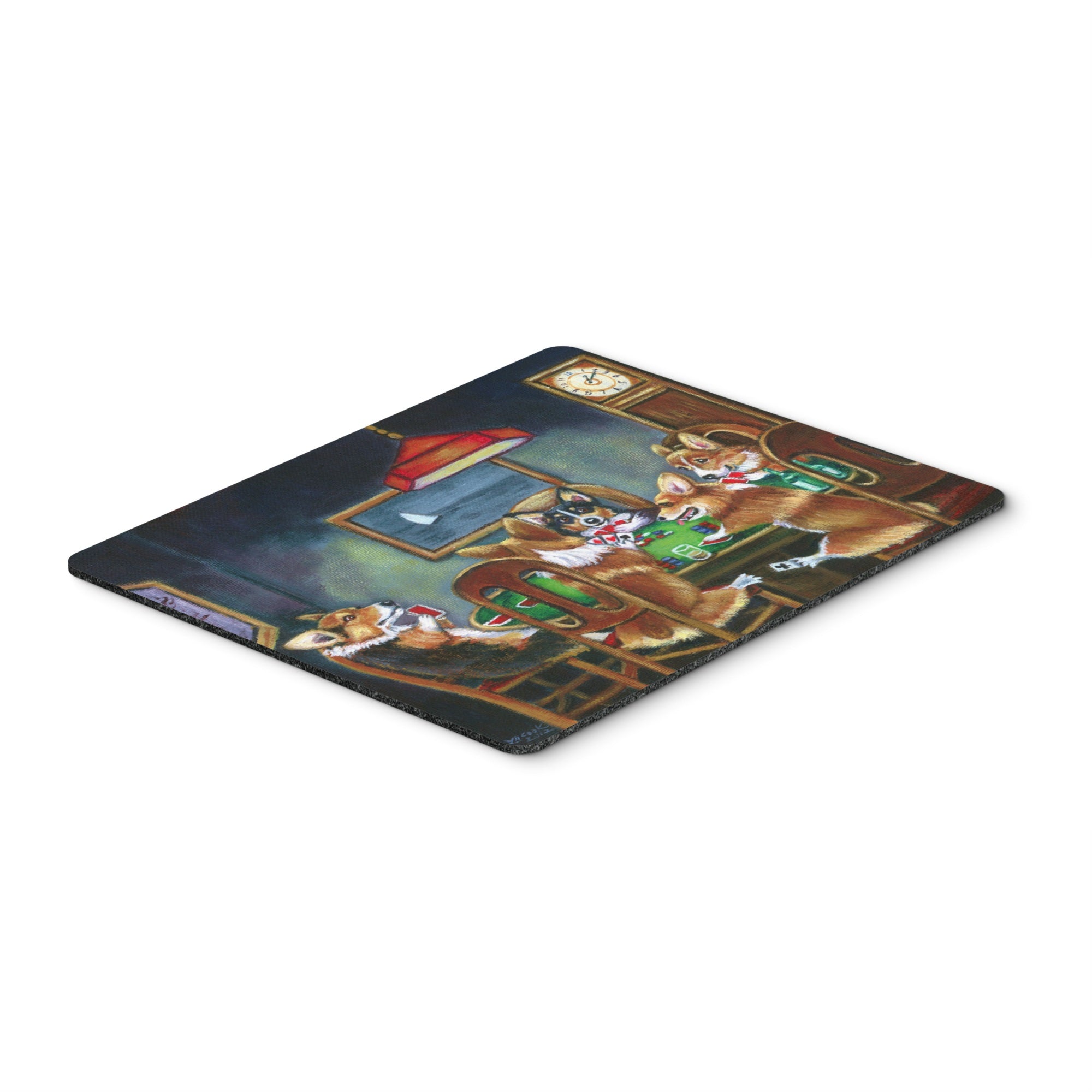 Caroline'S Treasures Corgi Playing Poker Mouse Pad, Hot Pad Or Trivet, Multicolor (7416Mp)