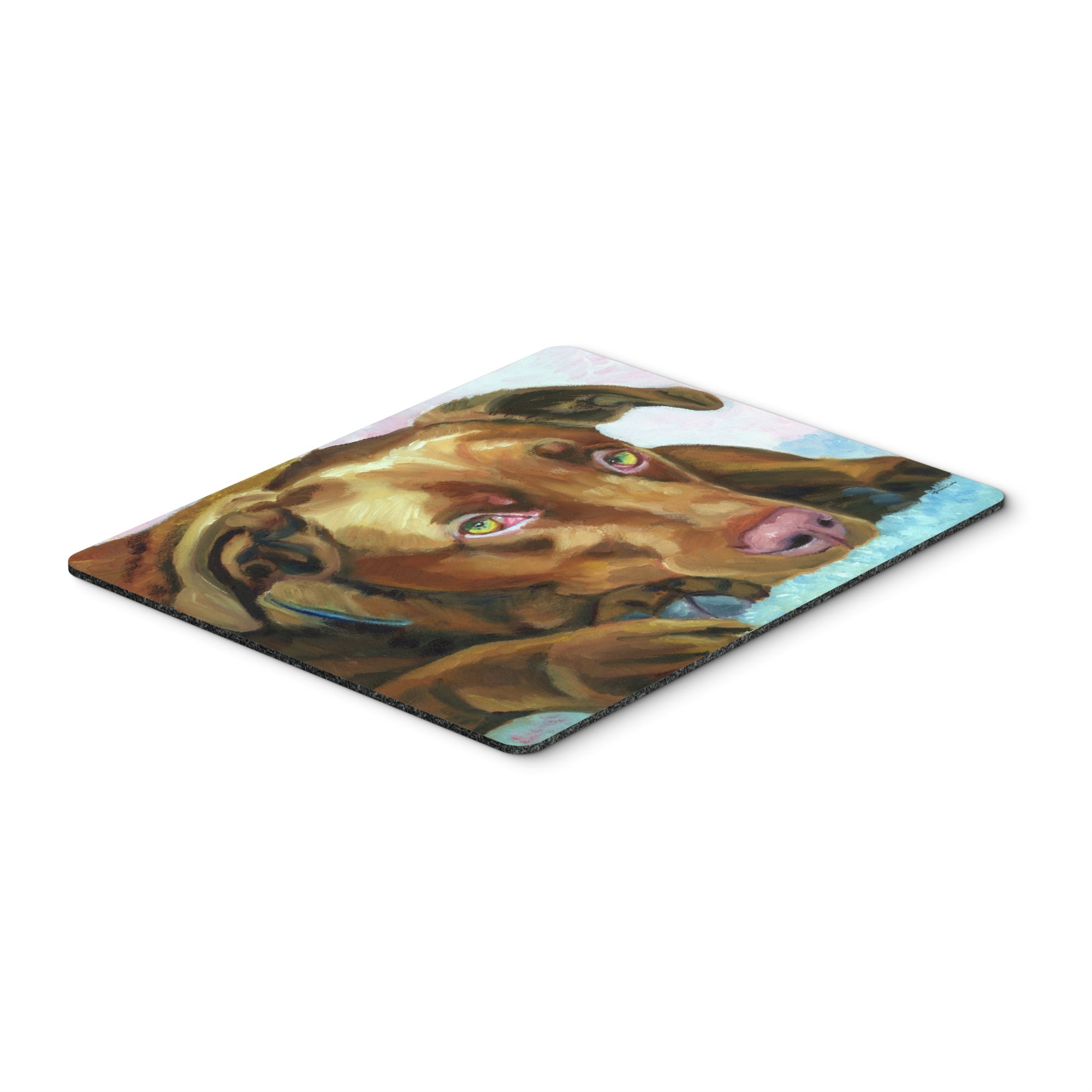 Caroline'S Treasures Chocolate Labrador Waiting Mouse Pad, Hot Pad Or Trivet, Multicolor (7420Mp)