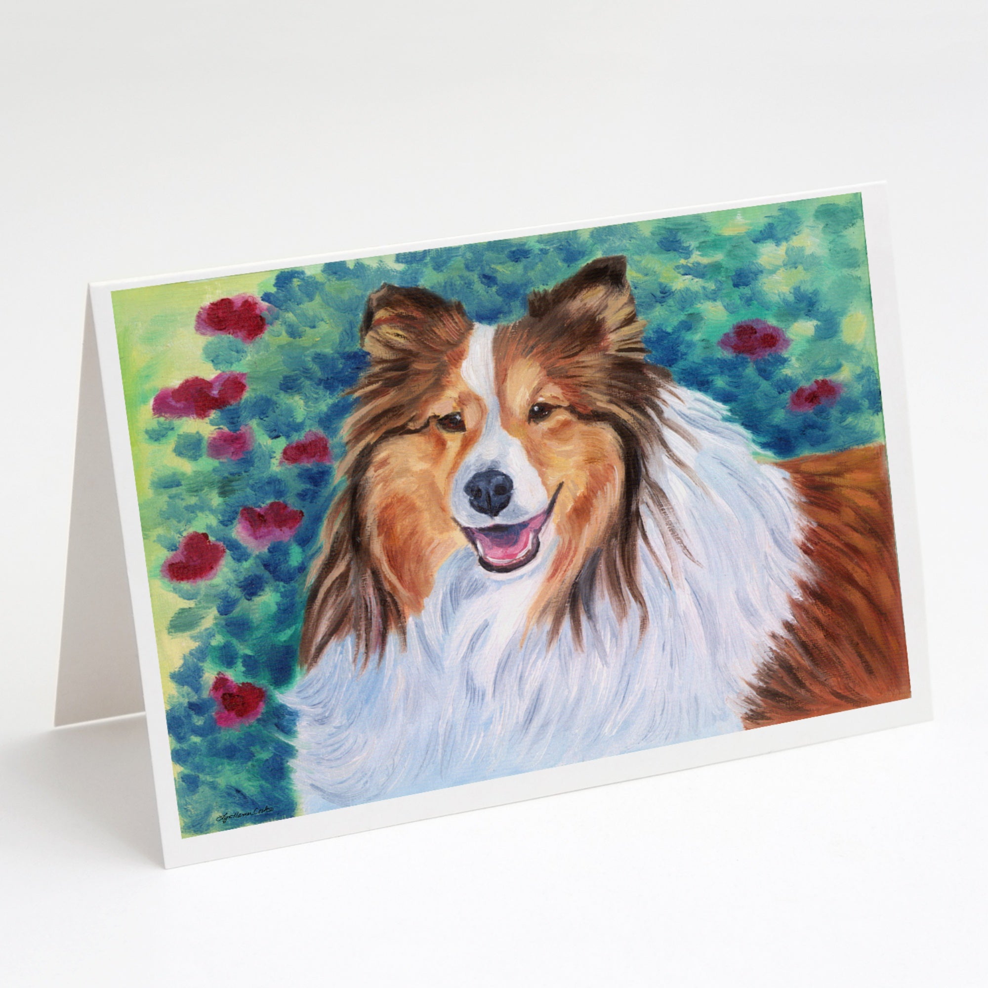 Sheltie Greeting Cards And Envelopes Pack Of 8