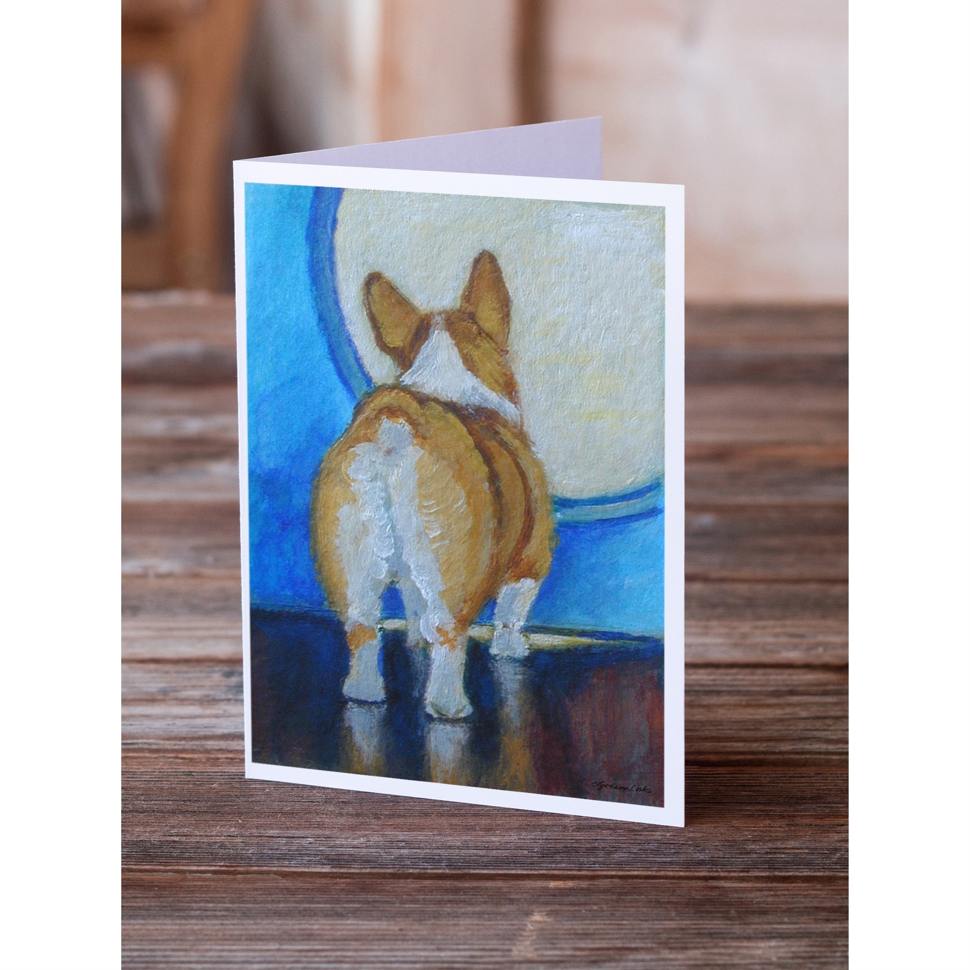 Corgi Butt Greeting Cards And Envelopes Pack Of 8