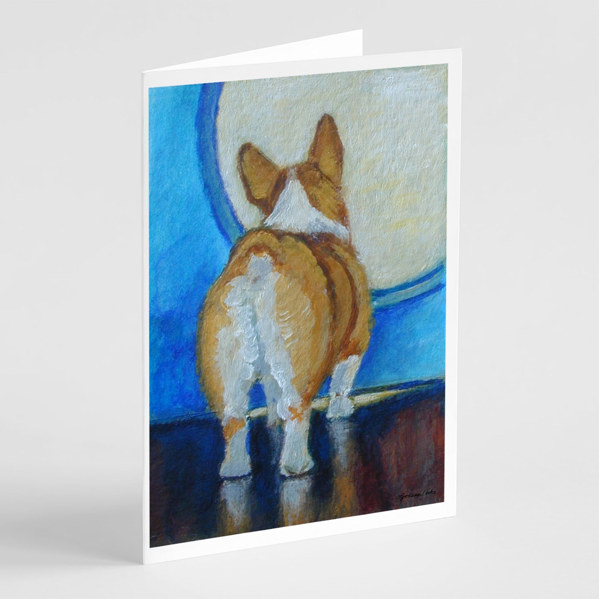Corgi Butt Greeting Cards And Envelopes Pack Of 8