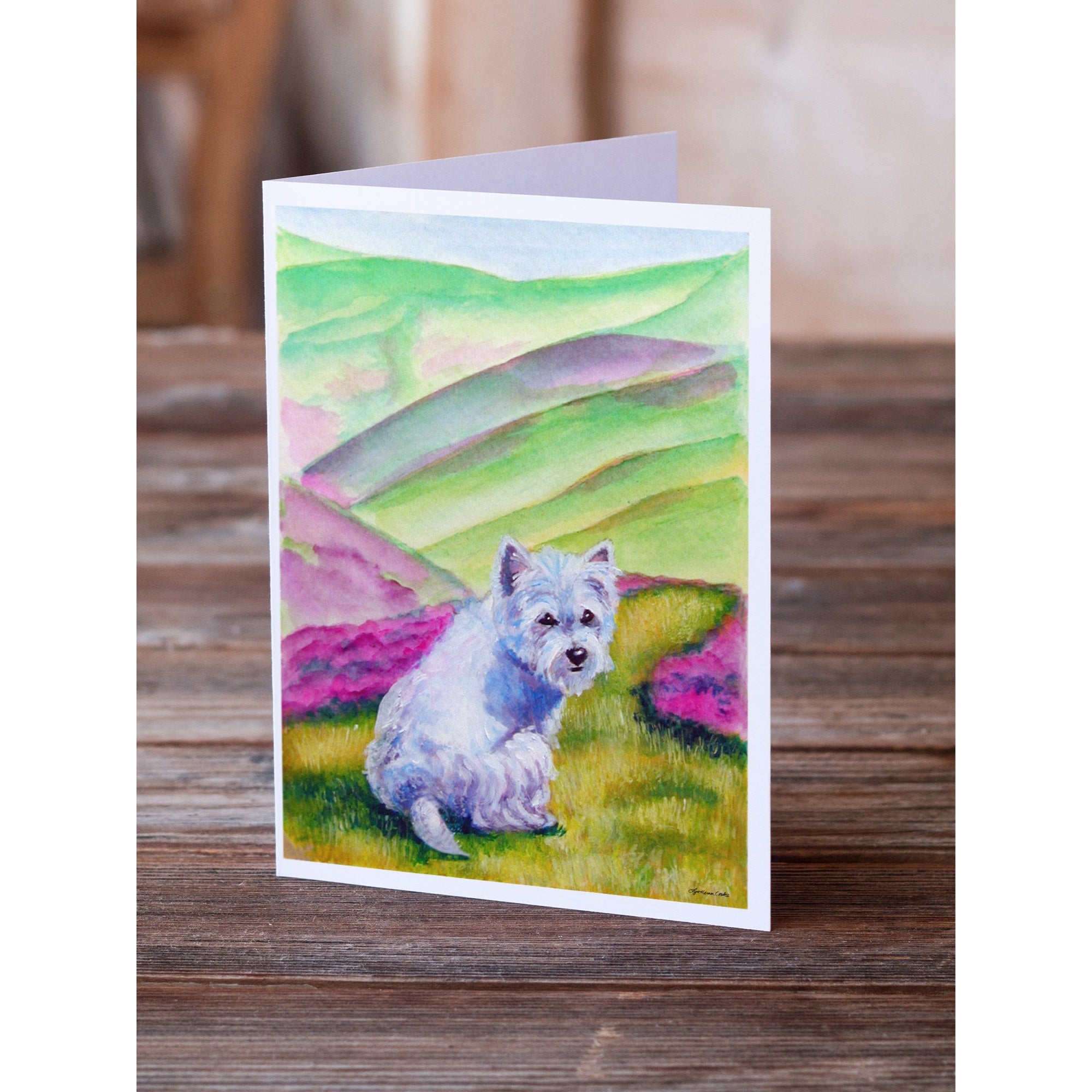 Westie Long Road Ahead Greeting Cards And Envelopes Pack Of 8
