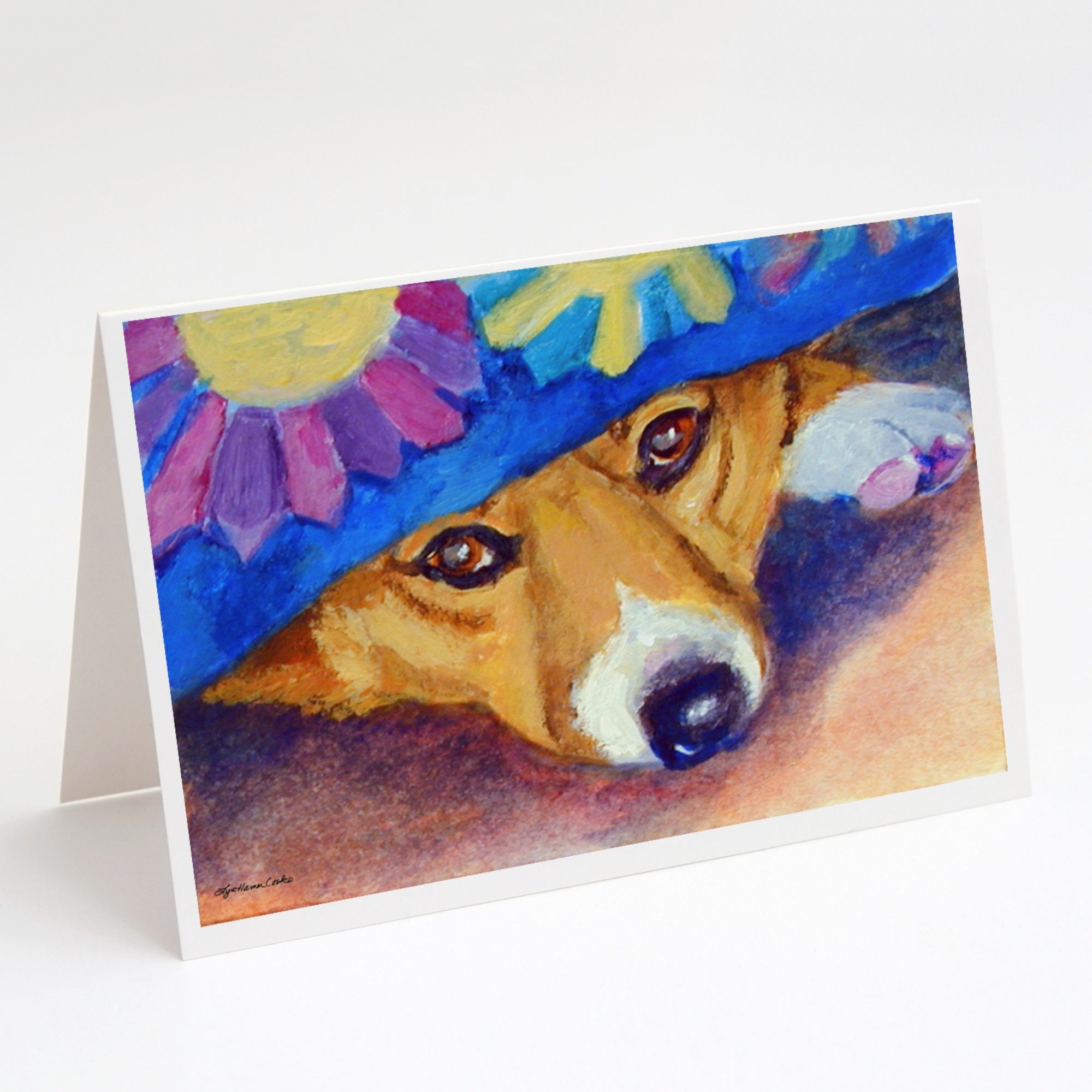 Peek-A-Boo Corgi Greeting Cards And Envelopes Pack Of 8