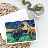 Great Dane Hard Day Greeting Cards And Envelopes Pack Of 8