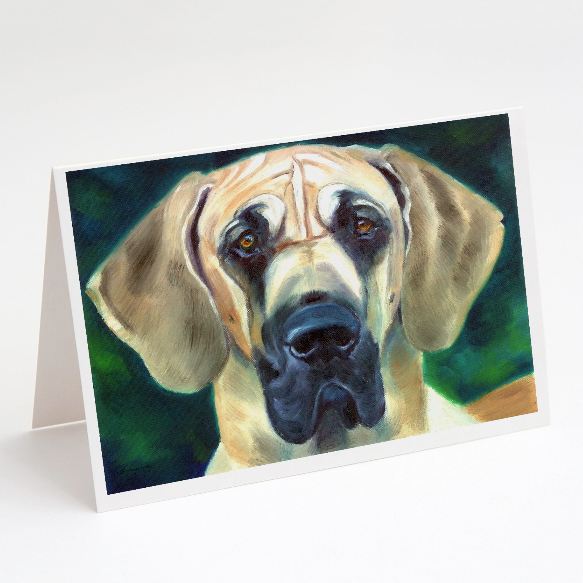 Great Dane Lookin At You Greeting Cards And Envelopes Pack Of 8