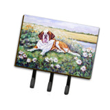 Caroline'S Treasures Saint Bernard In Flowers Leash Or Key Holder 7446Th68, Triple, Multicolor