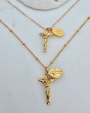 Miraculous Medal and Crucifix Necklace
