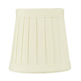 4"W x 4"H Set of 6 Egg Shell Pleated Clip-on Candelabra Lampshade