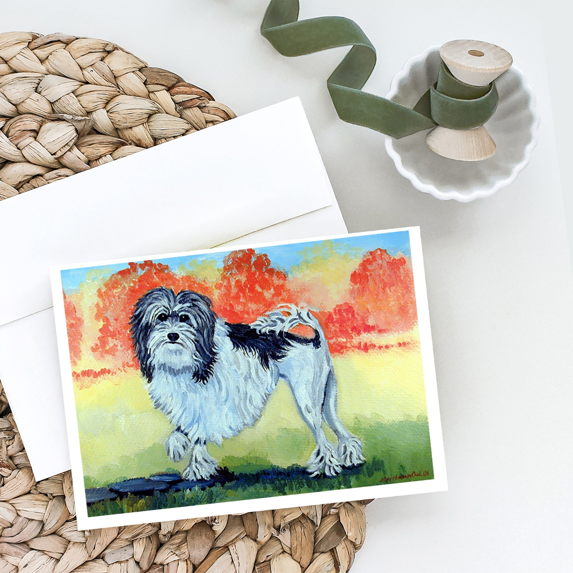 Lowchen Greeting Cards And Envelopes Pack Of 8