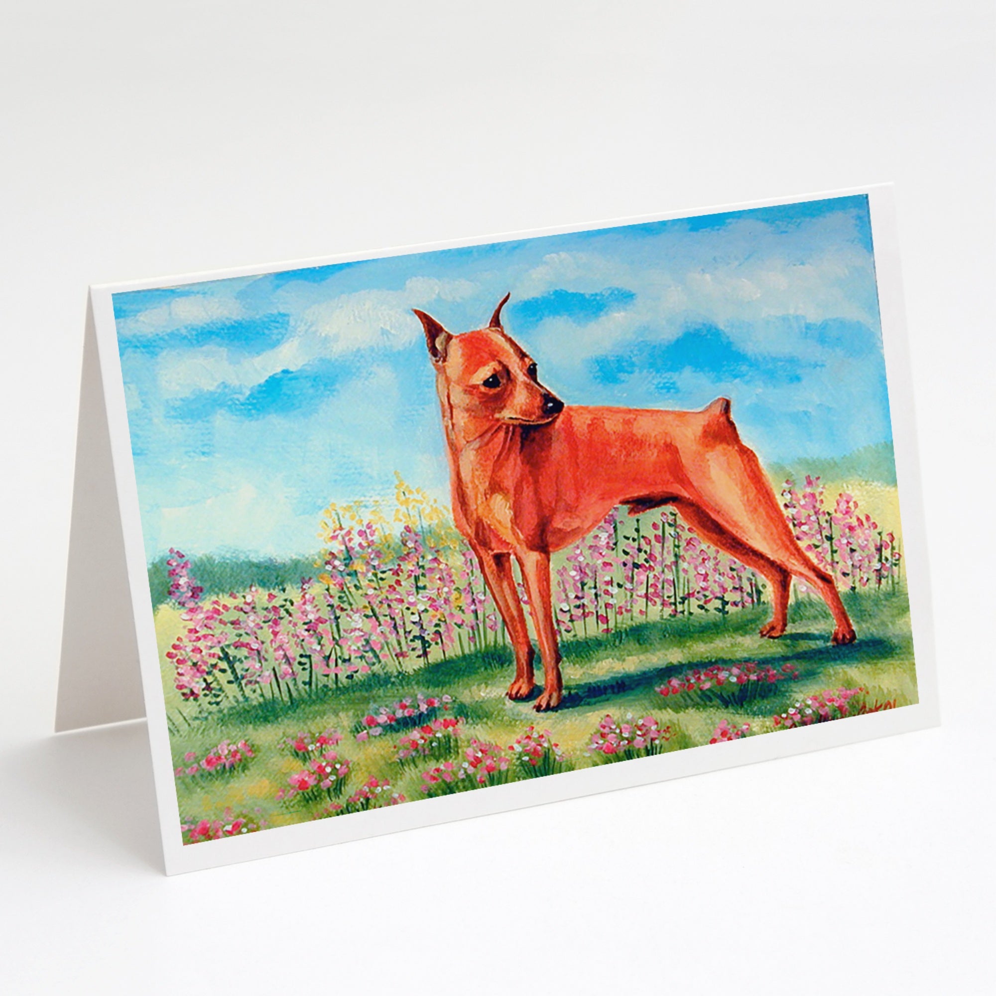 Min Pin Greeting Cards And Envelopes Pack Of 8