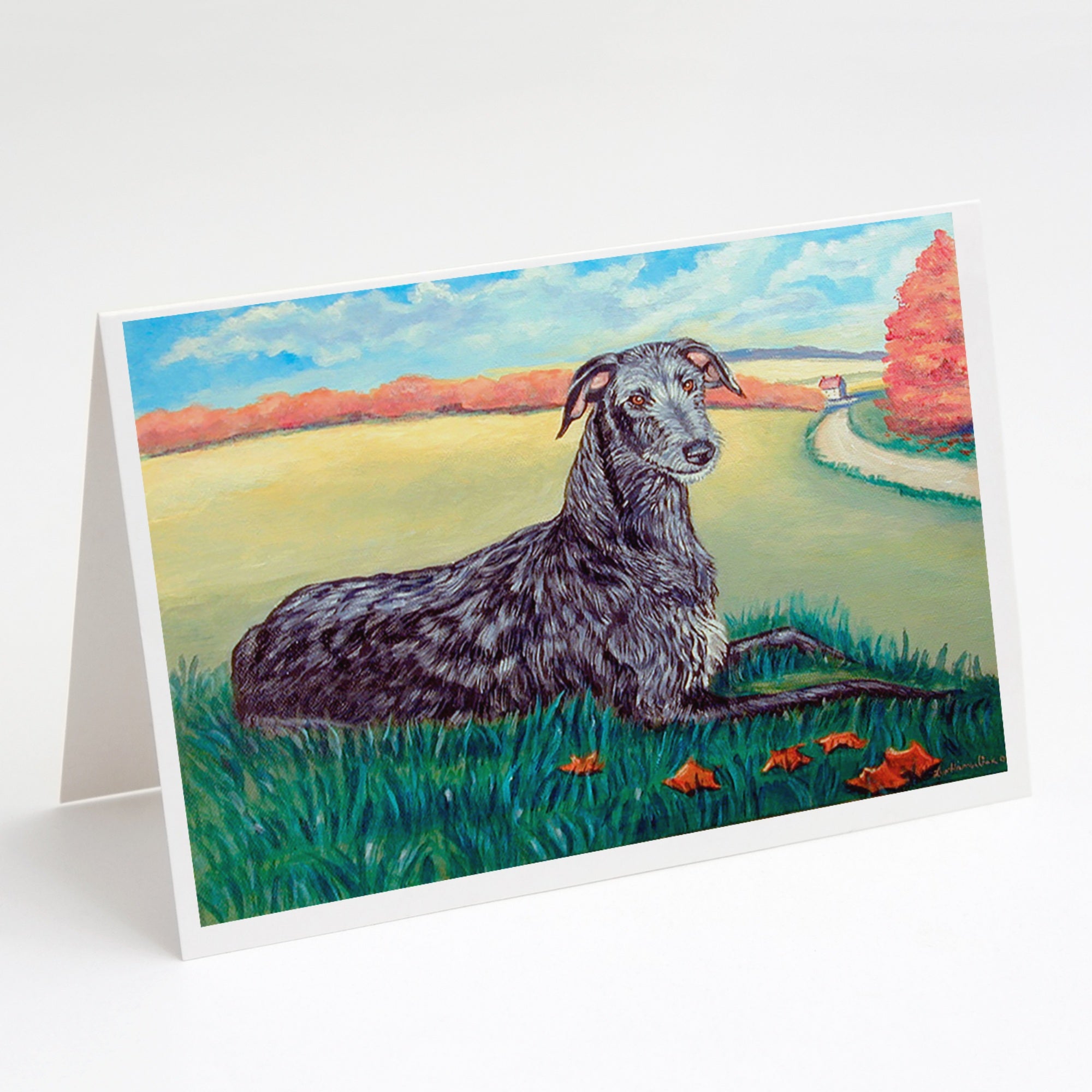 Scottish Deerhound Greeting Cards And Envelopes Pack Of 8