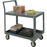 Global Industrial Service Cart W/2 Shelves 1200 Lb. Capacity 60L X 30W X 27H Gray