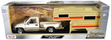 1992 GMC Sierra GT Pickup Truck Gold Metallic with White Sides with Camper Shell American Classics Series 1/24 Diecast Model C