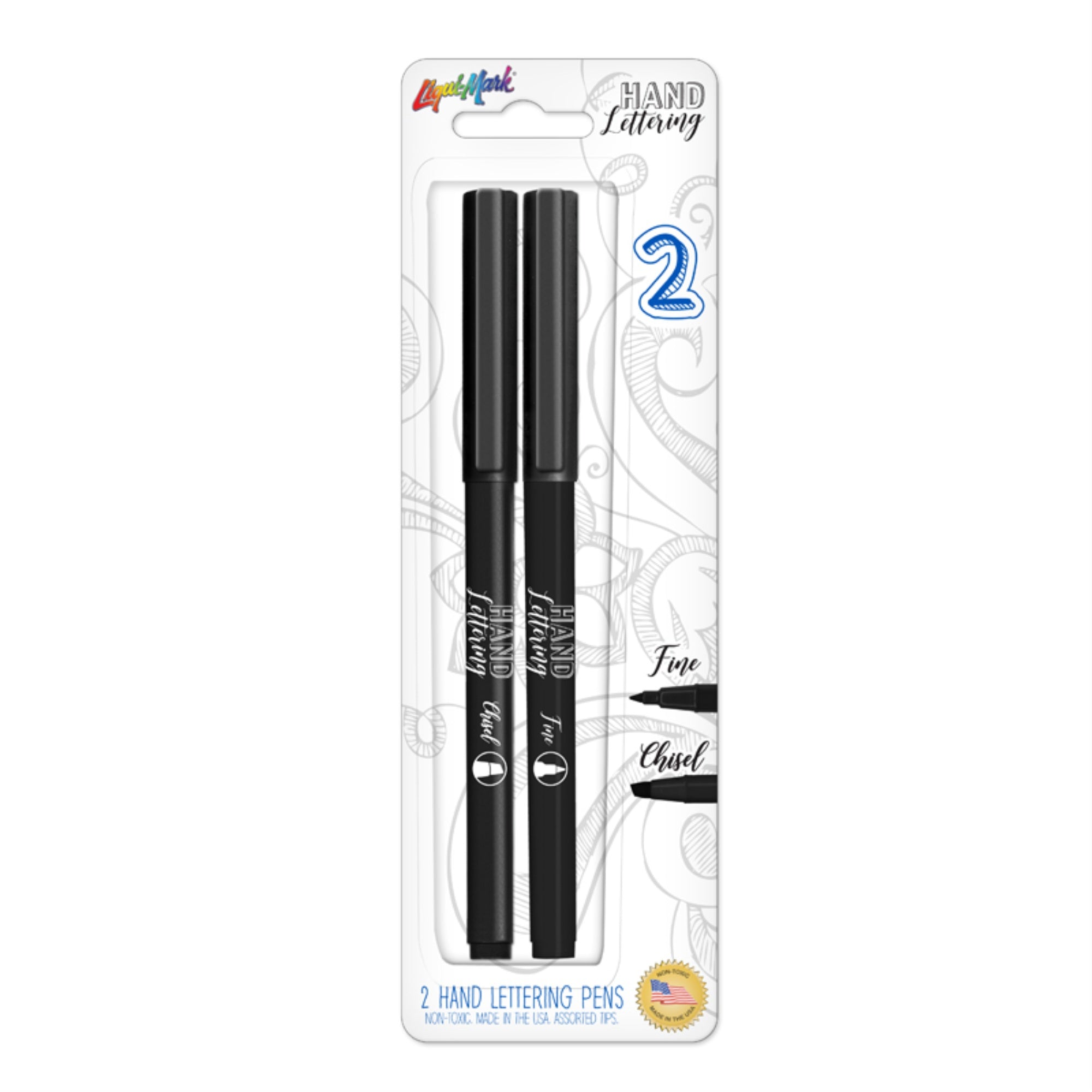 2Pk Pocket Hand Lettering Markers - 1 Chisel & 1 Fine Point