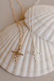 Rose Ever Blooming Cross Necklace | Sterling Silver