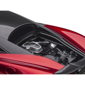 Mclaren 600Lt Vermillion Red And Carbon 1/18 Model Car By Autoart