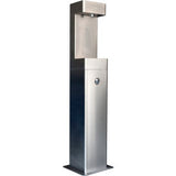 Global Industrial Outdoor Pedestal Bottle Filling Station Stainless Steel