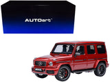 2019 MercedesBenz AMG G63 Cardinal Red Metallic 1/18 Model Car by Autoart