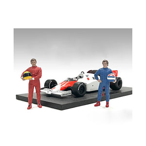 'Racing Legends'' 80'S Set Of 2 Diecast Figures For 1/43 Scale Models By American Diorama