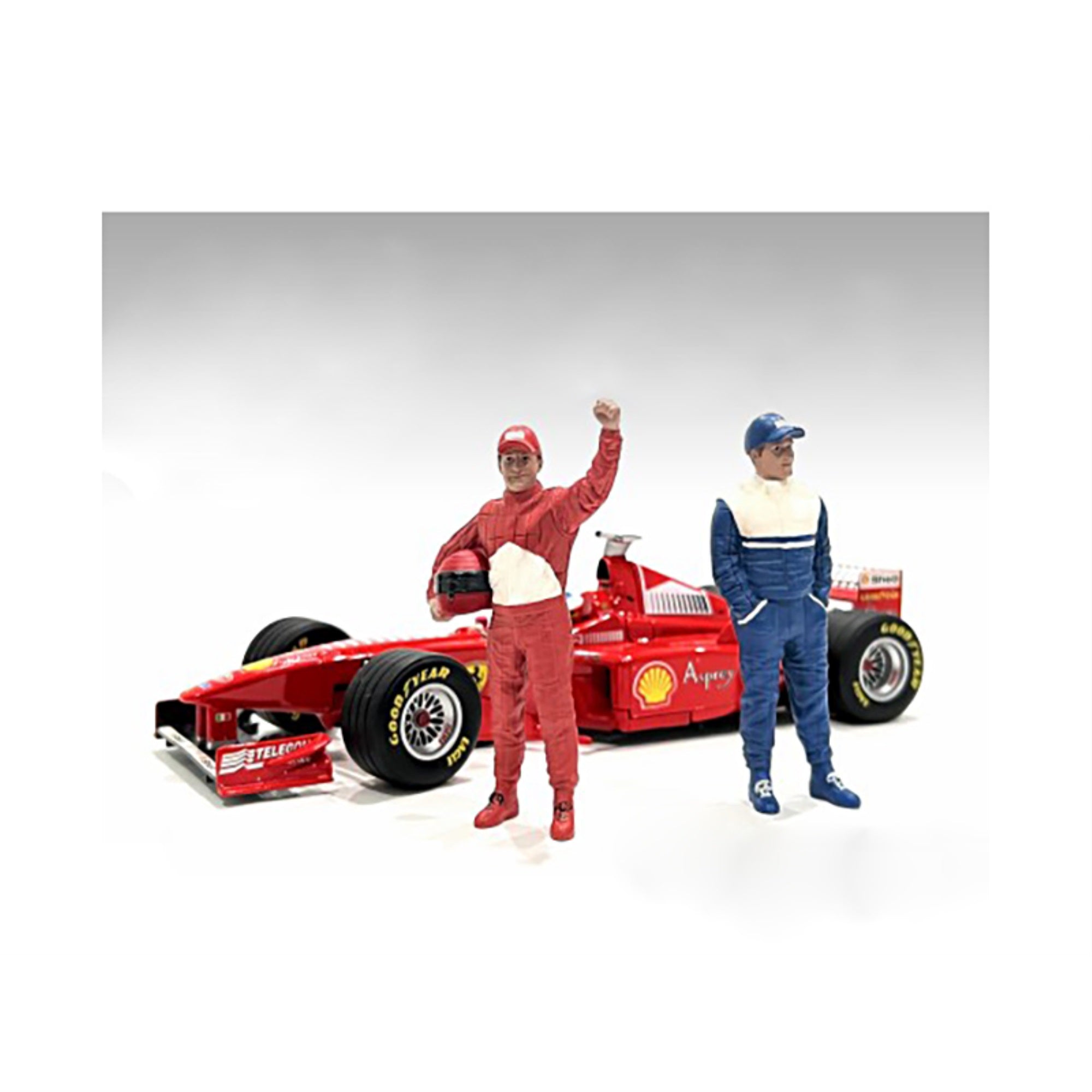 'Racing Legends'' 90'S Set Of 2 Diecast Figures For 1/43 Scale Models By American Diorama