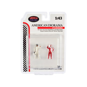 'Racing Legends'' 2000'S Set Of 2 Diecast Figures For 1/43 Scale Models By American Diorama