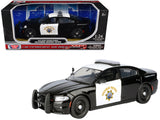 2023 Dodge Charger Pursuit Police Car California Highway Patrol Black and White Law Enforcement and Public Service Series 1/