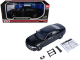 2023 Dodge Charger Pursuit Police Car Black Custom Builders Kit Law Enforcement and Public Service Series 1/24 Diecast Mode