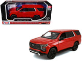 2025 Chevrolet Tahoe PPV Red Custom Builders Kit Law Enforcement and Public Service Series 1/24 Diecast Model Car by Motorm