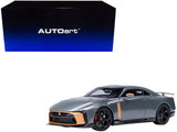 Nissan GTR50 By ItalDesign Goodwood Version Liquid Kinetic Gray Metallic with Gold Accents 1/18 Model Car by Autoart