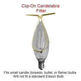 5"W x 4"H Set of 6 Pleated Scallop Clip-on Candelabra Lampshade Black Fabric