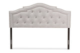 Baxton Studio Edith Modern And Contemporary Greyish Beige Fabric King Size Headboard