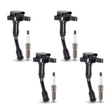 Set of 4 Ignition coil + Spark Spark for Ford 2014-2020 Fusion Escape l4 1.5L