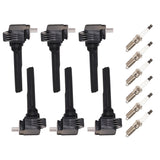 Set of 6 Ignition coil + Spark Plug for Ford 2017-2021 Expedition F-150 GT Lincoln 2018-2021 Navigator V6 3.5L