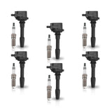 Set of 6 Ignition coil + Spark Plug for Ford 2018-2021 F-150 Transit-350 Transit-250 V6 3.3L 3.5L