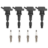Set of 4 Ignition coil + Spark Plug for Hyundai 2017-2020 Ioniq Kia 2017-2019 Niro l4 1.6L