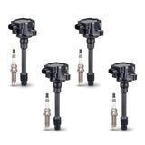 Set of 4 Ignition coil + Spark Plug for Honda 2016-2021 Civic Accord CR-V Acura 2019-2021 RDX TLX l4 1.5L 2.0L