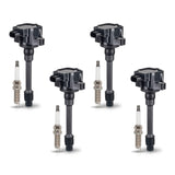 Set of 4 Ignition coil + Spark Plug for Honda 2016-2017 Civic l4 1.5L