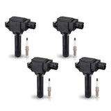 Set of 4 Ignition coil + Spark Plug for Subaru 2015-2018 Legacy Outback Forester K4 2.0L 2.5L