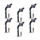Set of 6 Ignition coil + Spark Plug for Mercedes-Benz 2015-2020 E400 E450 C43 AMG V6 3.0L 3.5L